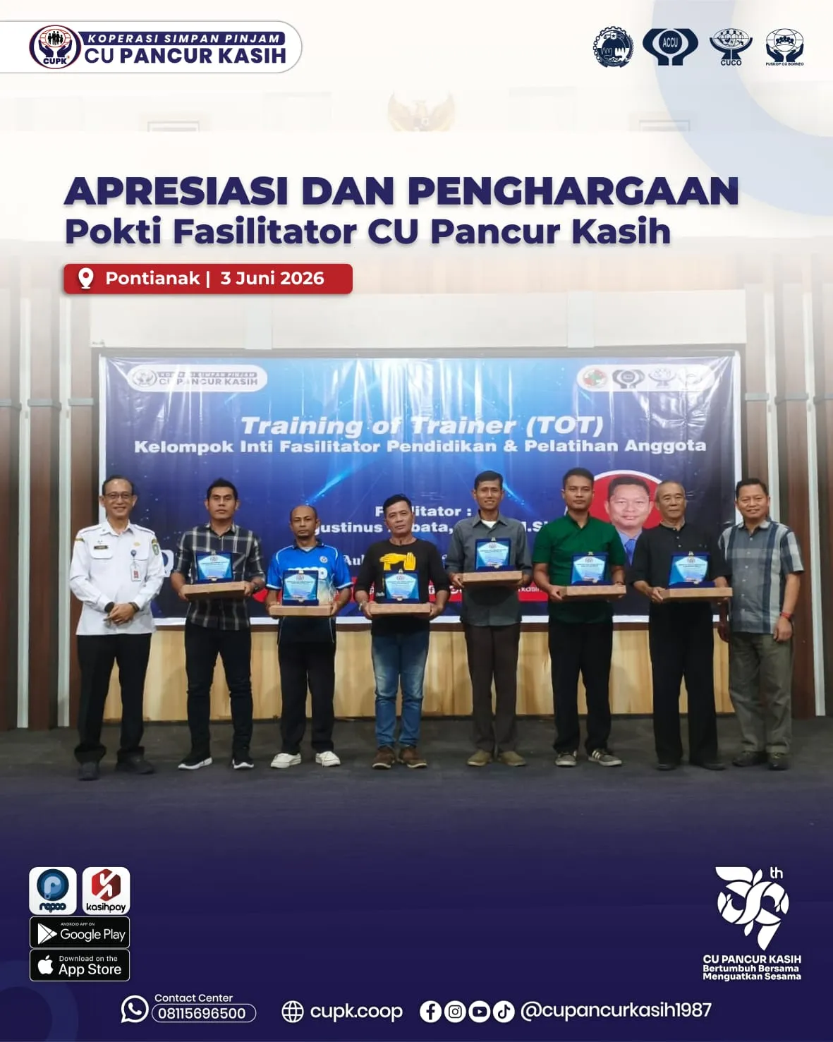 Apresiasi Dan Penghargaan Pokti Fasilitator CU Pancur Kasih - KSP Credit Union Pancur Kasih