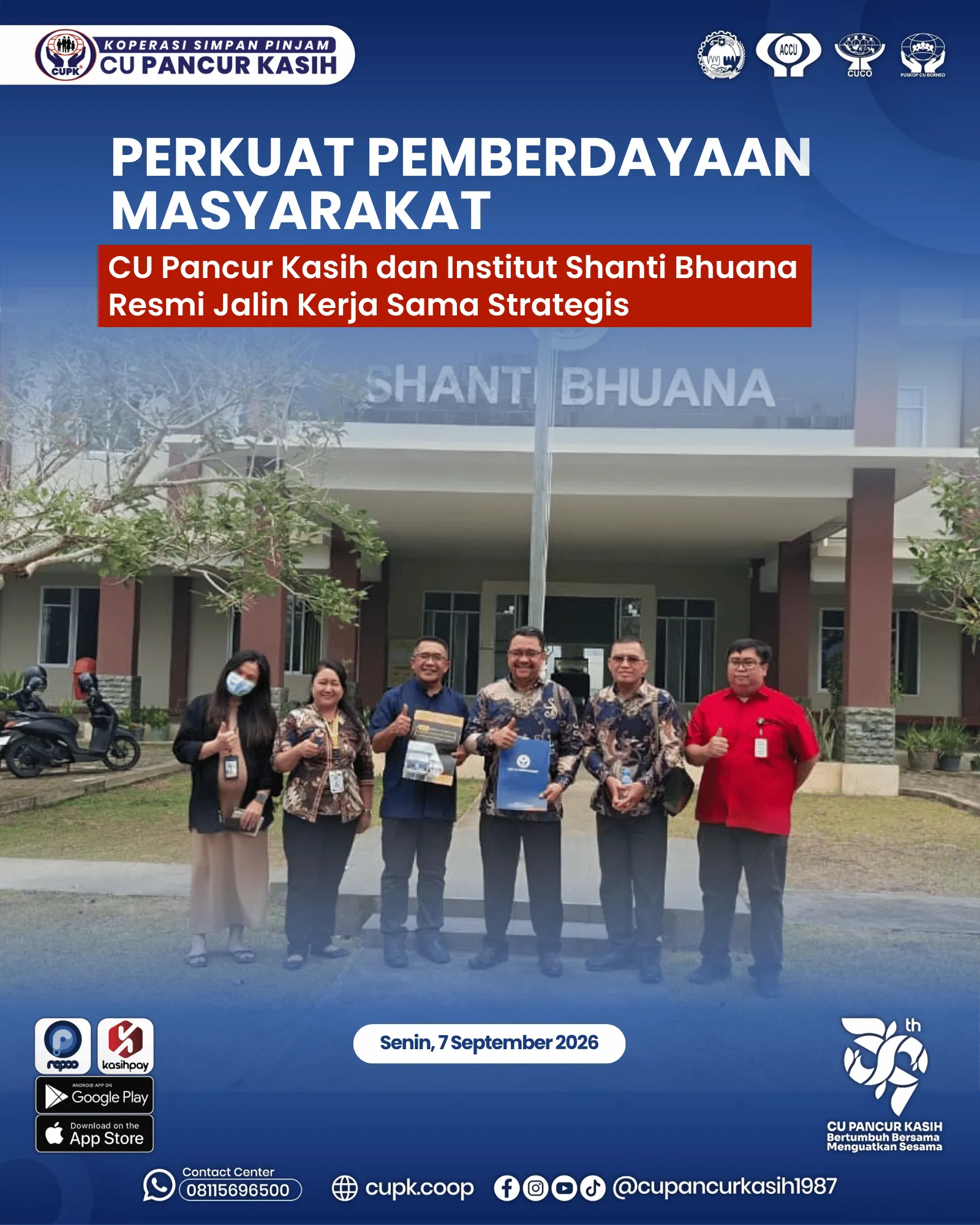 Perkuat Pemberdayaan Masyarakat, CU Pancur Kasih dan Institut Shanti Bhuana Resmi Jalin Kerja Sama Strategis - KSP Credit Union Pancur Kasih